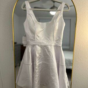 White Lace-Up Back Wedding Dress | Short Bridal Dress | NWT